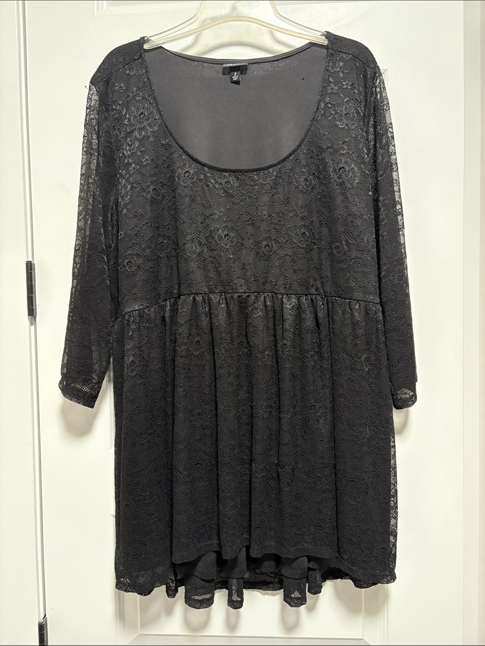 torrid Black Lace Scoop-Neck Tunic